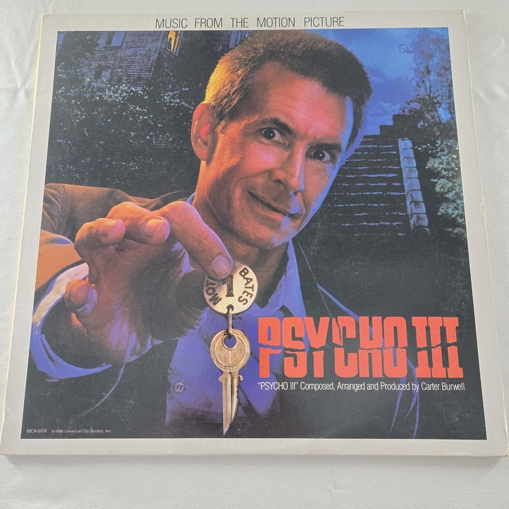 Psycho III Motion Picture Soundtrack Vinyl LP Record Carter Burwell VG+ Tested